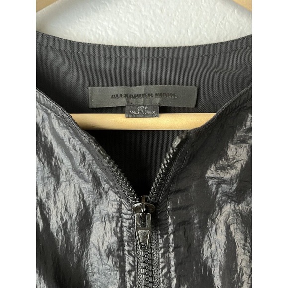 Alexander Wang Size 6 Stretch Black Bodycon Sheer Mini Dress Sidezip - Picture 4 of 9